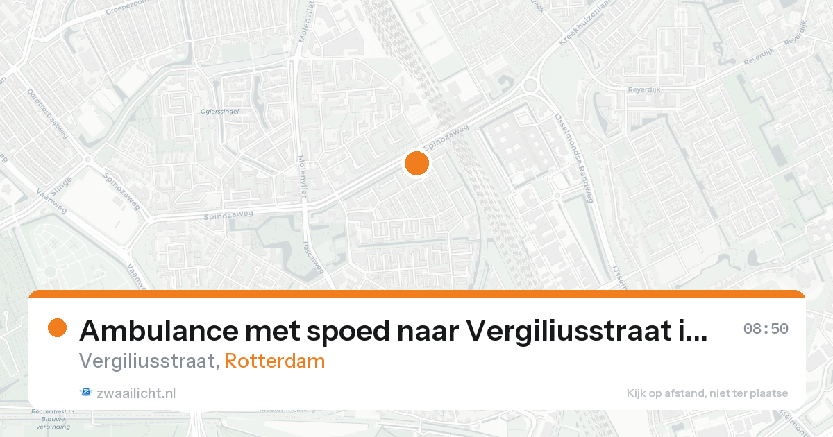 Ambulance met spoed naar Vergiliusstraat in Rotterdam — 21 aug 2026