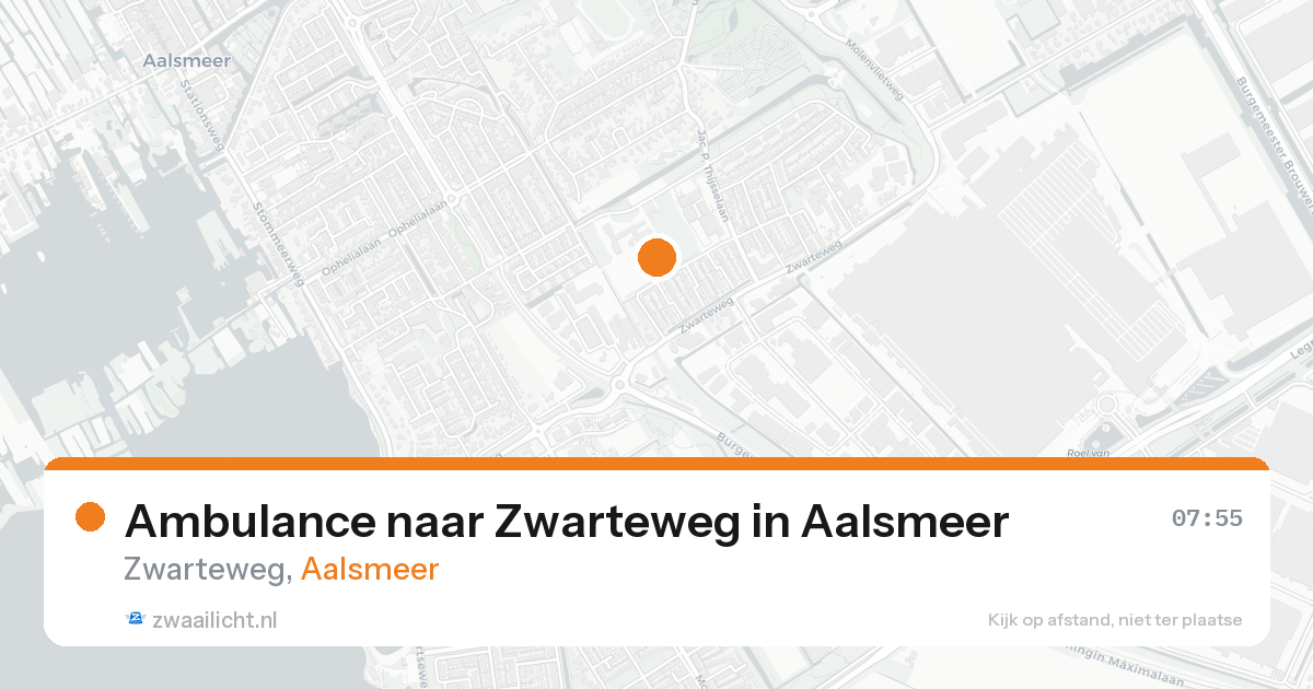 Ambulance naar Zwarteweg in Aalsmeer — 19 aug 2026