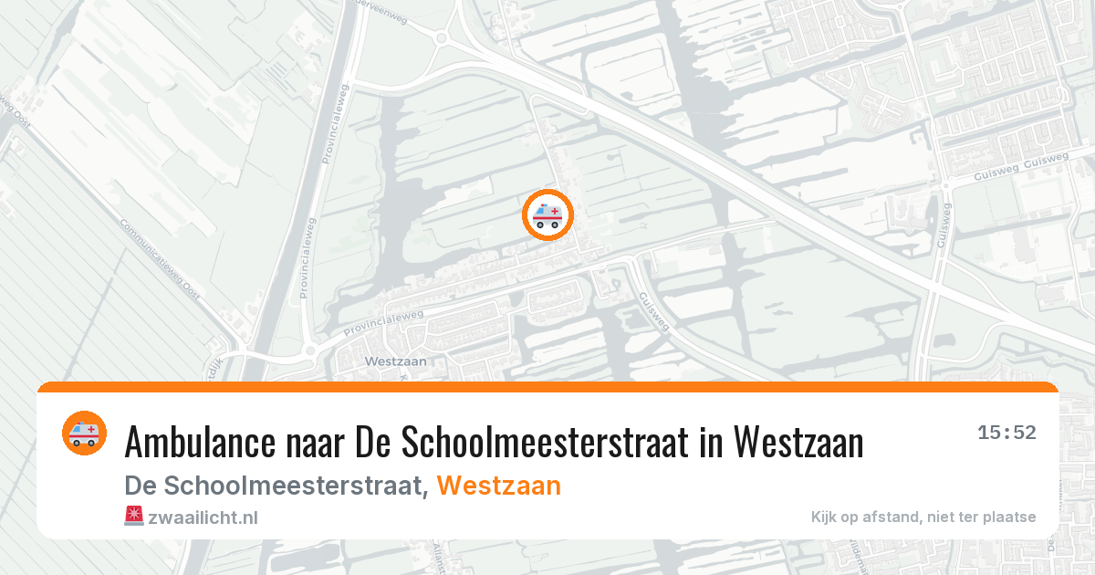 Ambulance naar De Schoolmeesterstraat in Westzaan — 14 mrt 2026