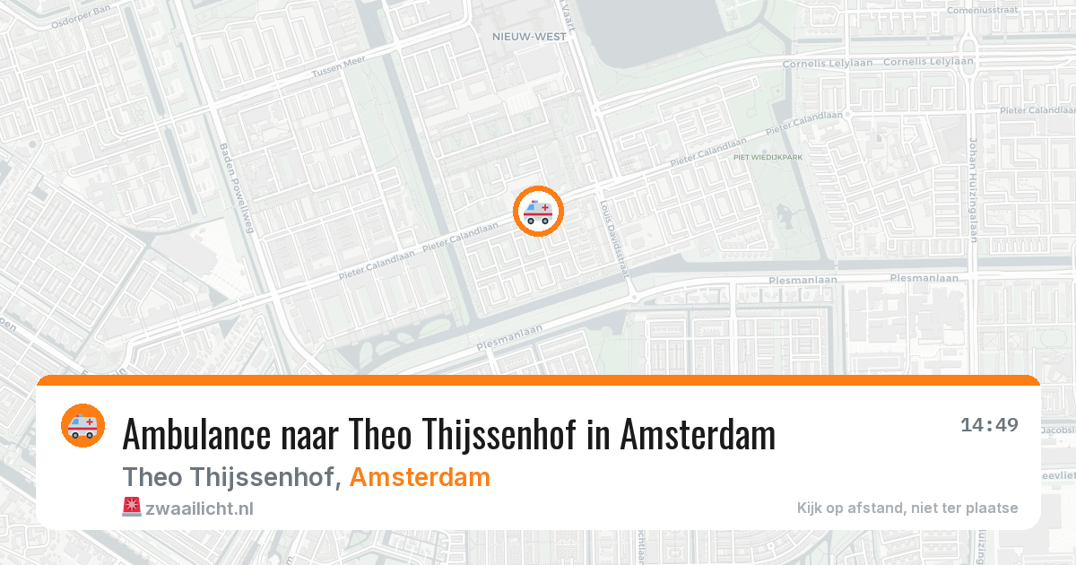 Ambulance naar Theo Thijssenhof in Amsterdam — 4 jul 2026