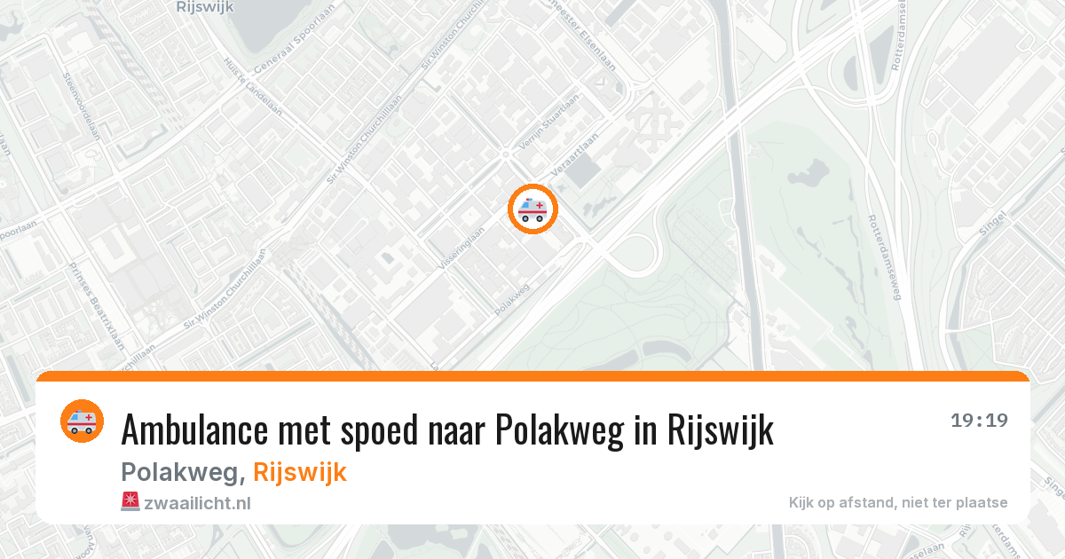 Ambulance met spoed naar Polakweg in Rijswijk — 10 aug 2026