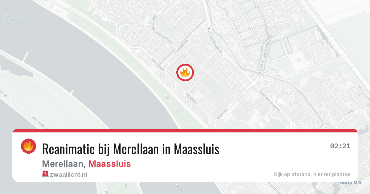 Reanimatie bij Merellaan in Maassluis — 23 apr 2026
