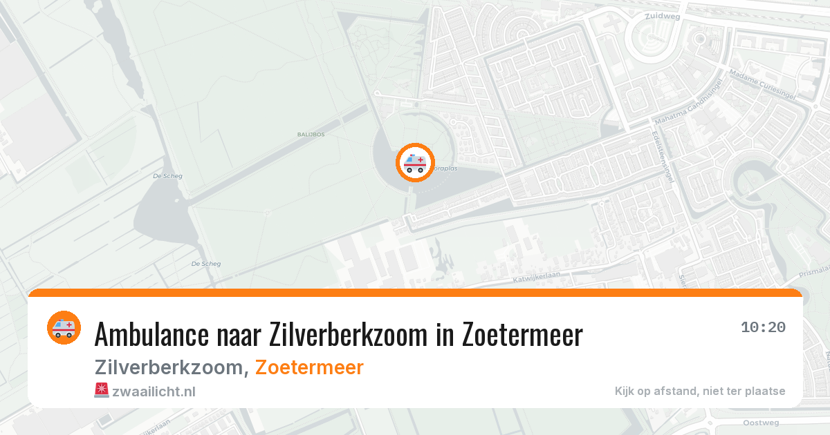 Ambulance naar Zilverberkzoom in Zoetermeer — 2 jul 2026