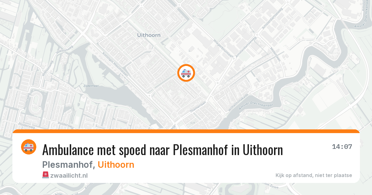 Ambulance met spoed naar Plesmanhof in Uithoorn — 9 mei 2026