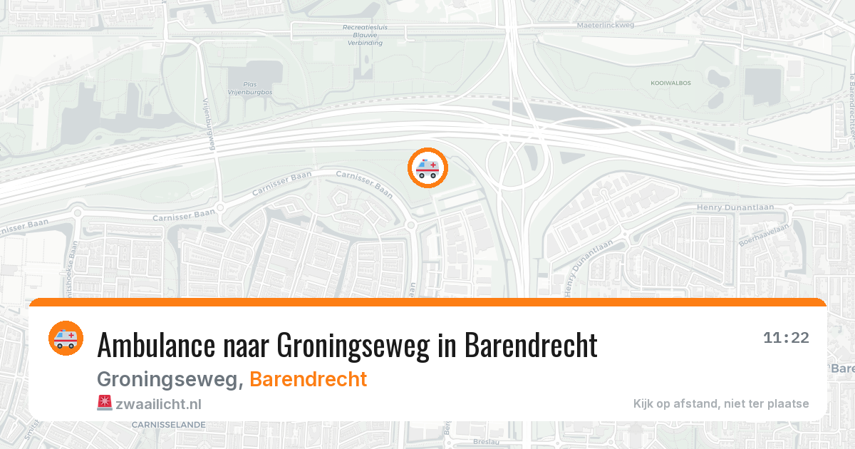 Ambulance naar Groningseweg in Barendrecht — 15 apr 2026