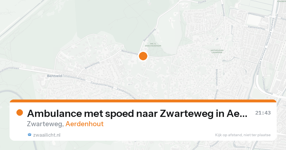 Ambulance met spoed naar Zwarteweg in Aerdenhout — 24 aug 2026