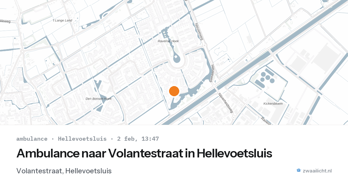 Ambulance naar Volantestraat in Hellevoetsluis — 2 feb 2026