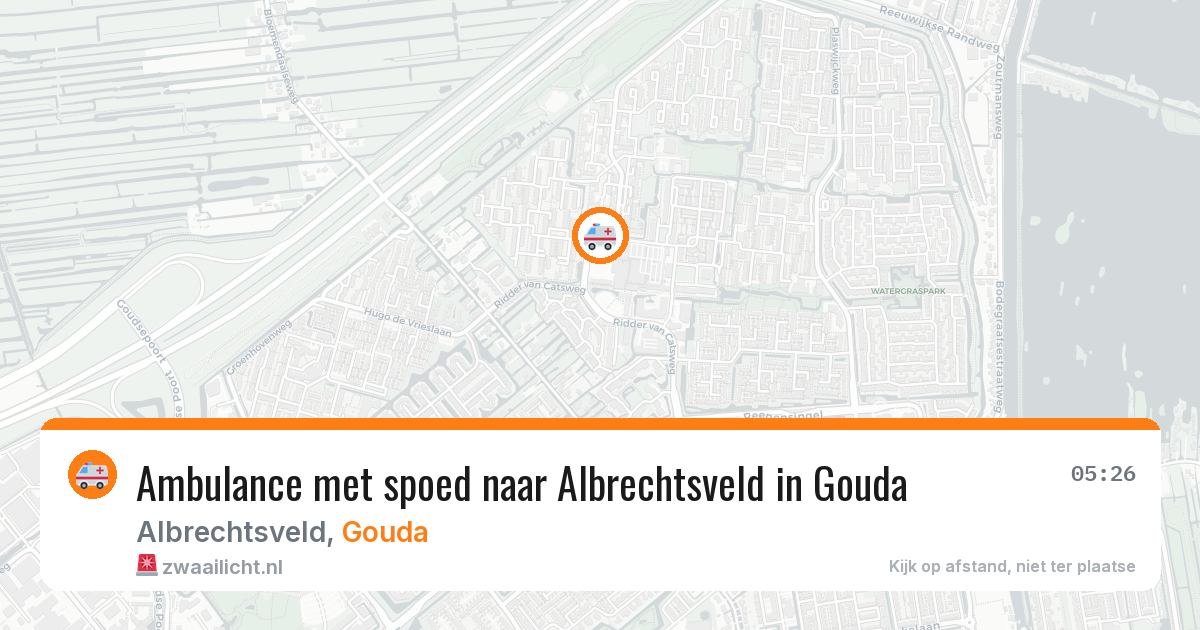 Ambulance met spoed naar Albrechtsveld in Gouda — 6 jul 2026