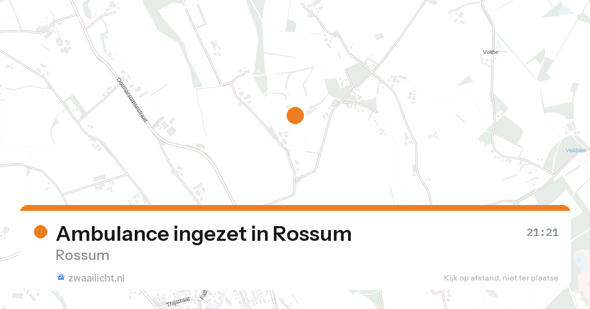 Ambulance ingezet in Rossum — 21 aug 2026