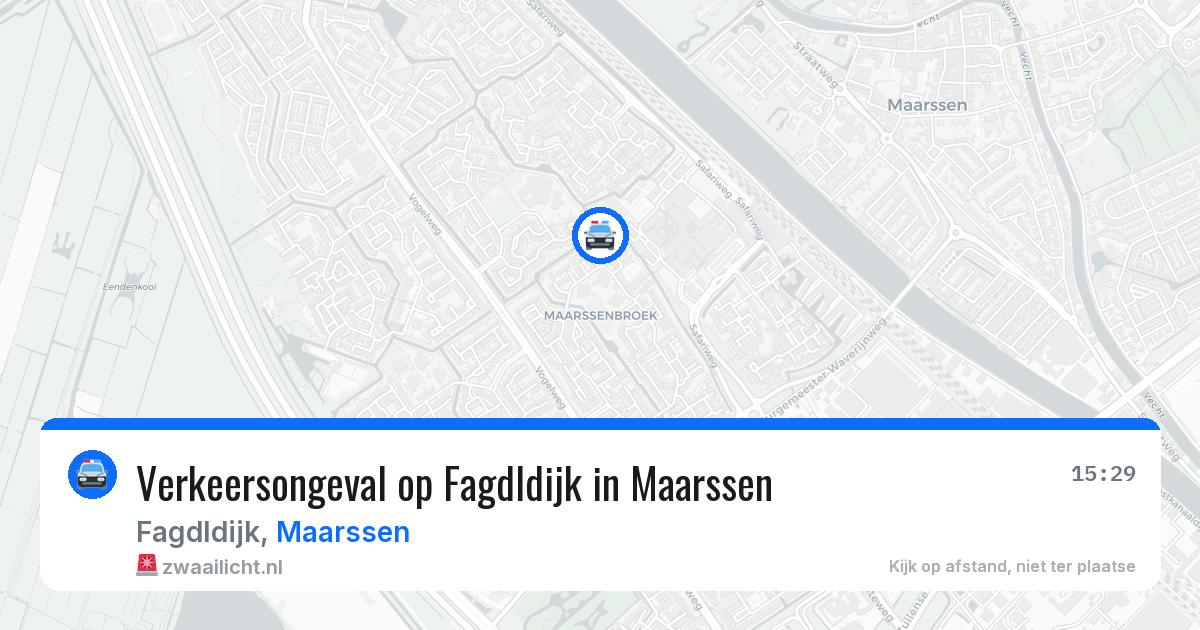 Verkeersongeval op Fagdldijk in Maarssen — 25 jun 2026