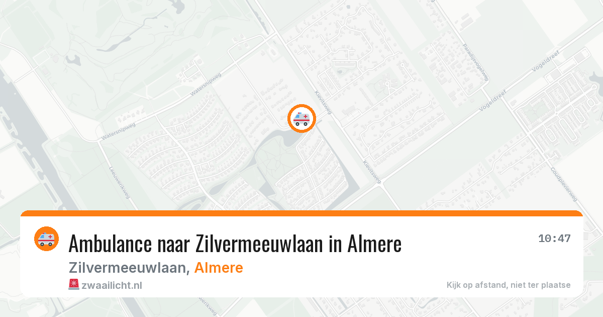 Ambulance naar Zilvermeeuwlaan in Almere — 7 mei 2026