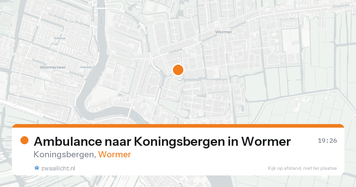 Ambulance naar Koningsbergen in Wormer — 22 aug 2026