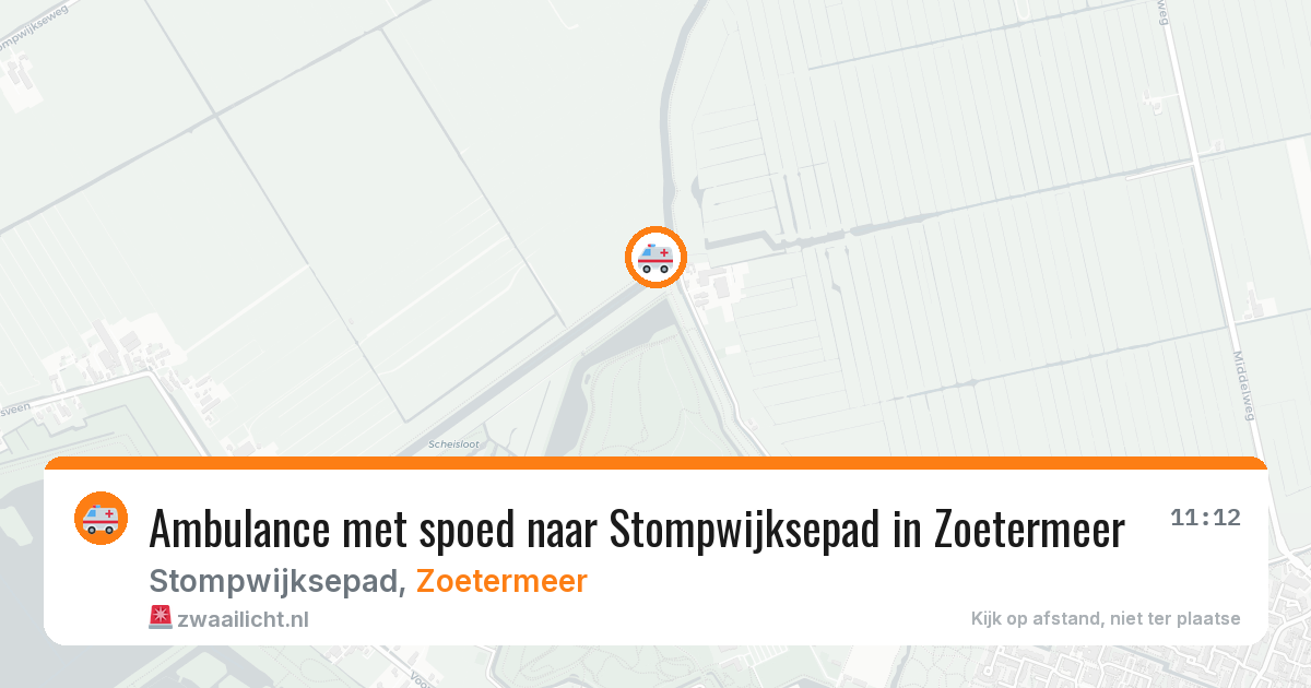 Ambulance met spoed naar Stompwijksepad in Zoetermeer — 26 apr 2026