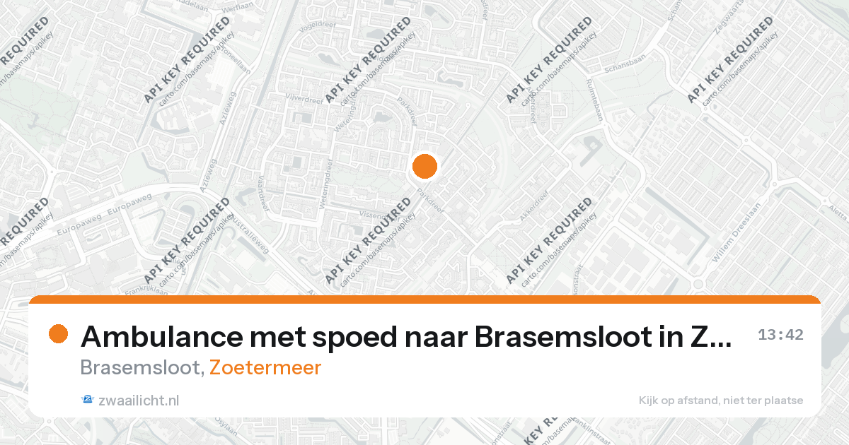 Ambulance met spoed naar Brasemsloot in Zoetermeer — 26 aug 2026