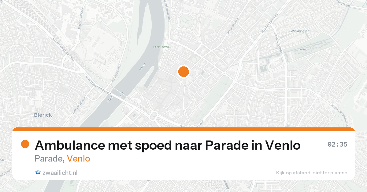 Ambulance met spoed naar Parade in Venlo — 22 aug 2026