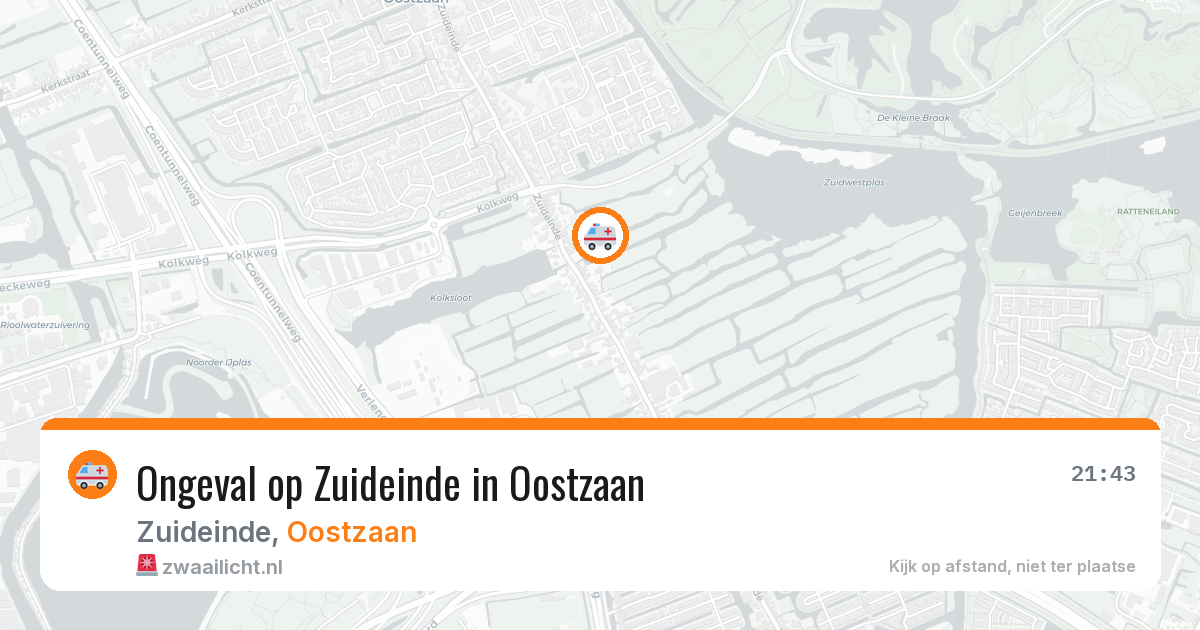Ongeval op Zuideinde in Oostzaan — 7 jun 2026