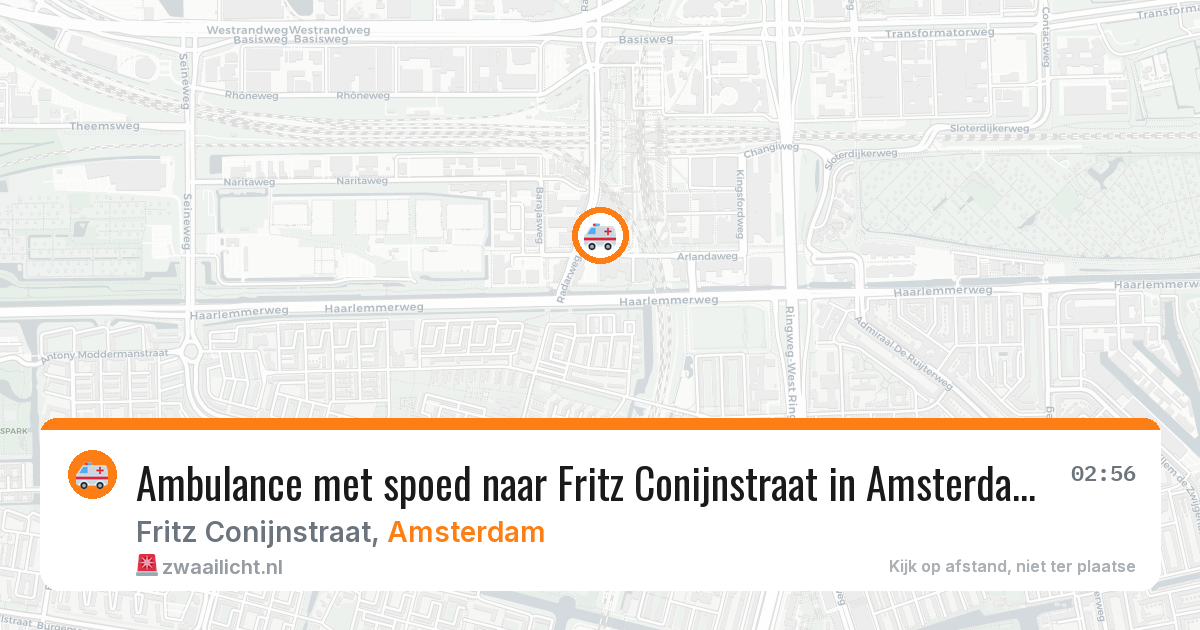 Ambulance met spoed naar Fritz Conijnstraat in Amsterdam — 28 jun 2026