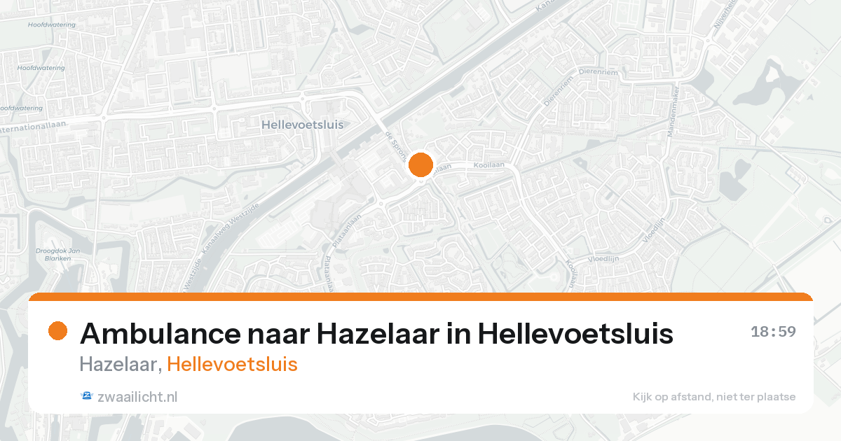 Ambulance naar Hazelaar in Hellevoetsluis — 15 aug 2026