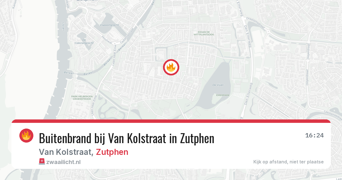 Buitenbrand bij Van Kolstraat in Zutphen — 30 mei 2026