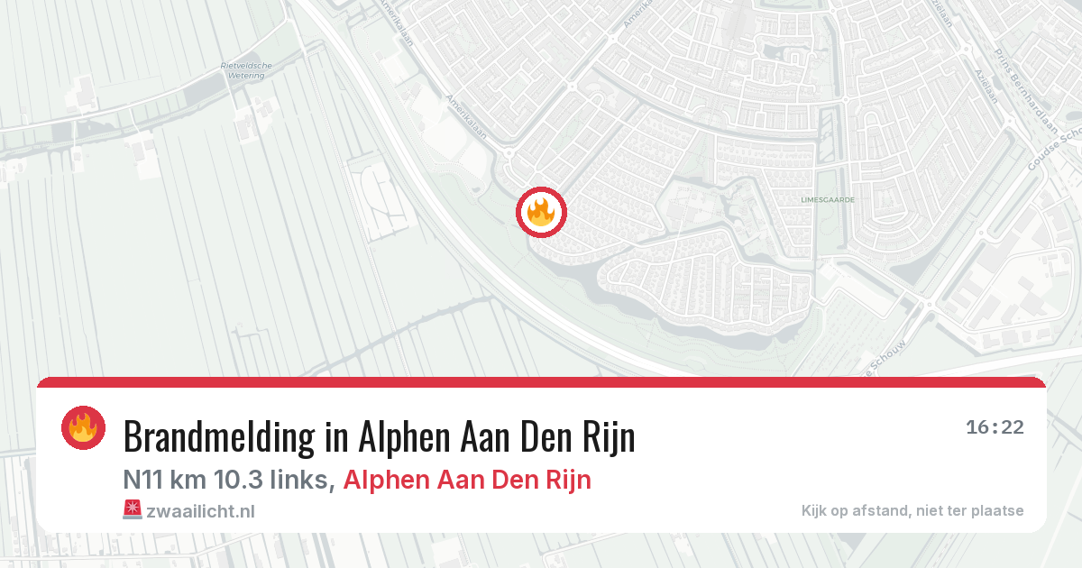Brandmelding in Alphen Aan Den Rijn — 9 aug 2026