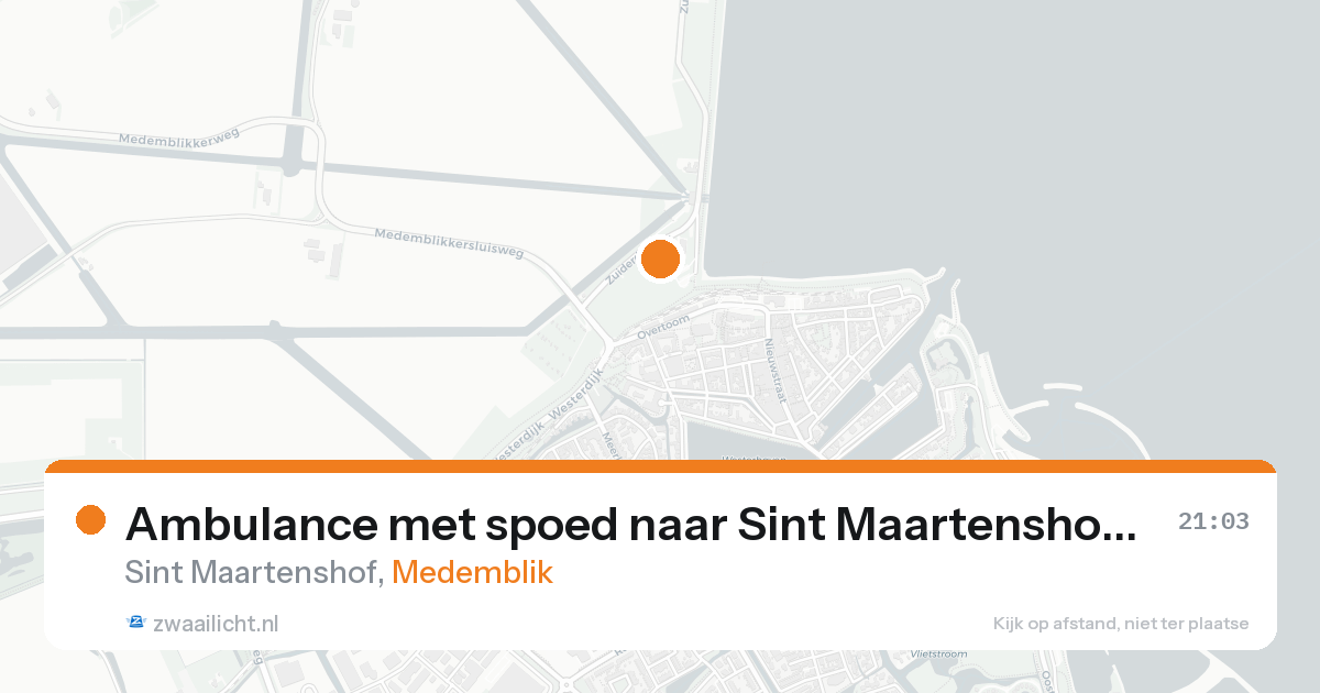 Ambulance met spoed naar Sint Maartenshof in Medemblik — 14 aug 2026