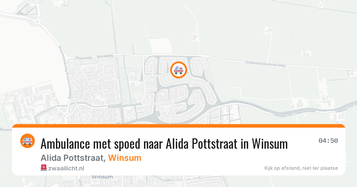 Ambulance met spoed naar Alida Pottstraat in Winsum — 24 apr 2026