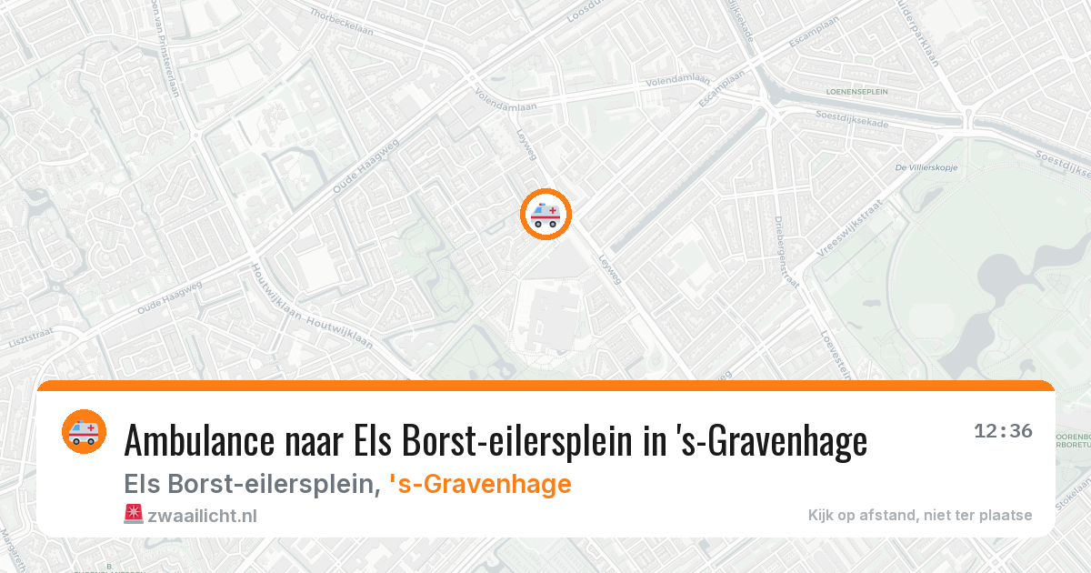 Ambulance naar Els Borst-eilersplein in 's-Gravenhage — 19 mrt 2026