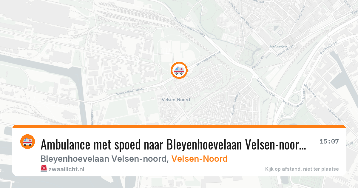 Ambulance met spoed naar Bleyenhoevelaan Velsen-noord in Velsen-Noord — 19 jul 2026