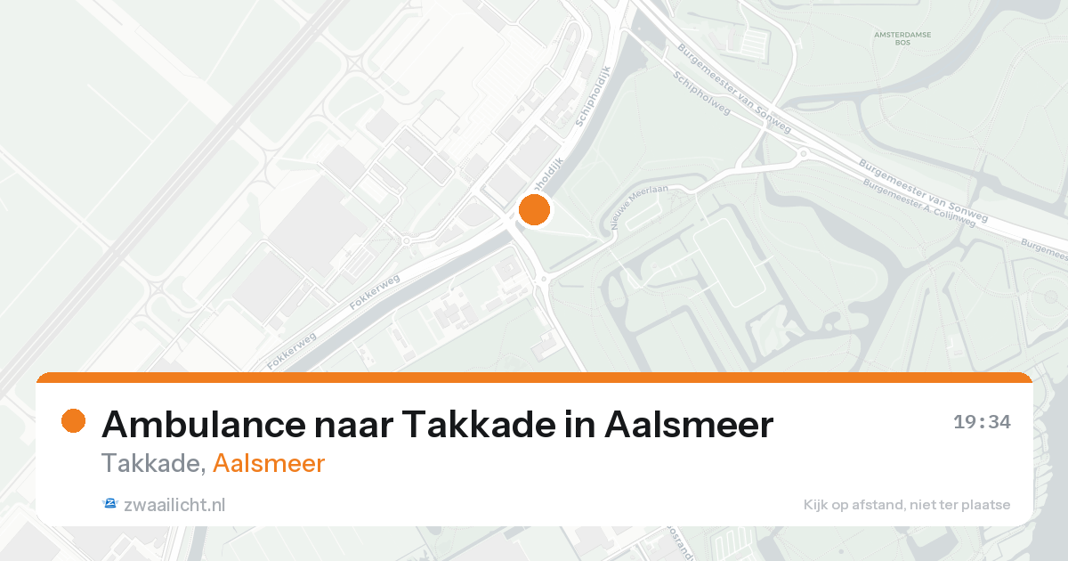 Ambulance naar Takkade in Aalsmeer — 22 jul 2026