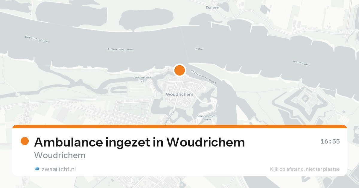 Ambulance ingezet in Woudrichem — 7 jun 2026