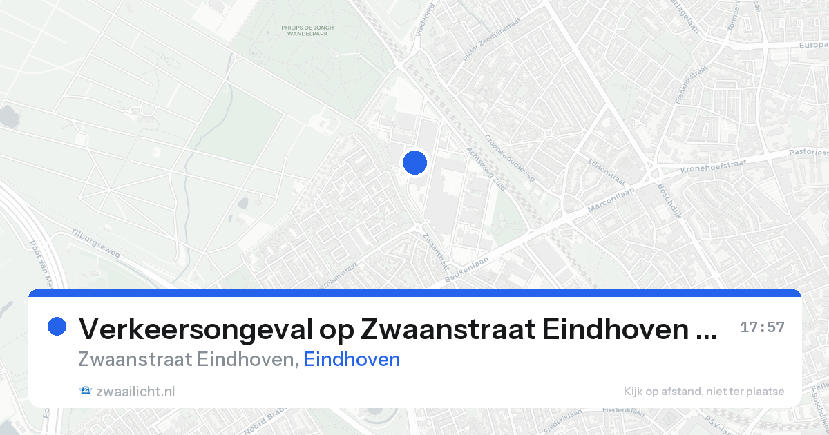 Verkeersongeval op Zwaanstraat Eindhoven in Eindhoven — 16 aug 2026