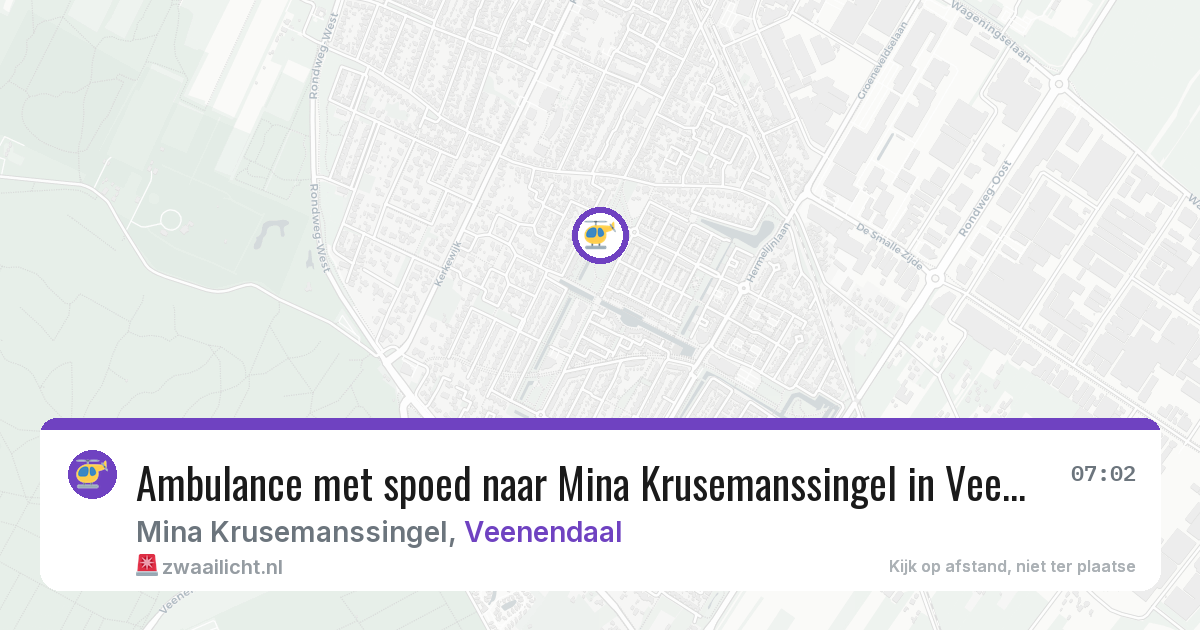 Ambulance met spoed naar Mina Krusemanssingel in Veenendaal — 22 jun 2026