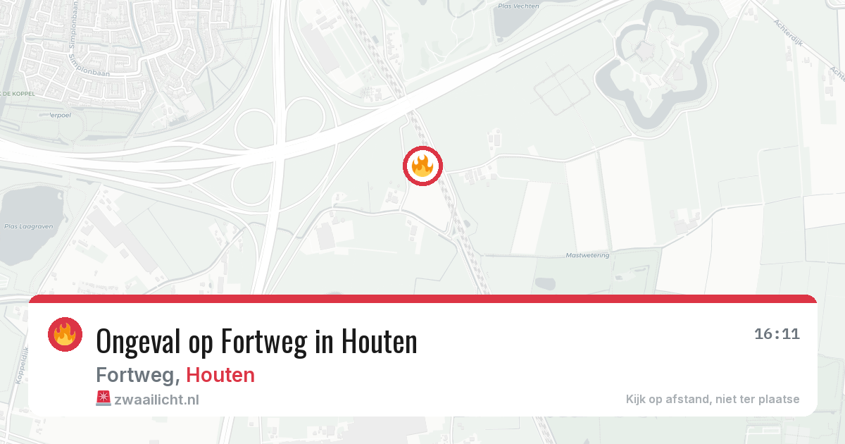 Ongeval op Fortweg in Houten — 10 jun 2026