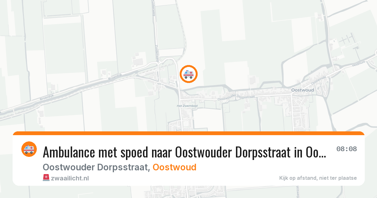 Ambulance met spoed naar Oostwouder Dorpsstraat in Oostwoud — 20 mei 2026