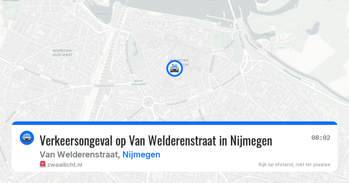 Verkeersongeval op Van Welderenstraat in Nijmegen — 2 jun 2026