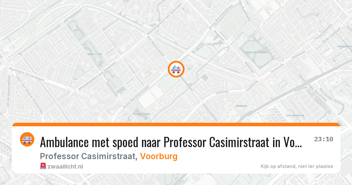 Ambulance met spoed naar Professor Casimirstraat in Voorburg — 20 jun 2026