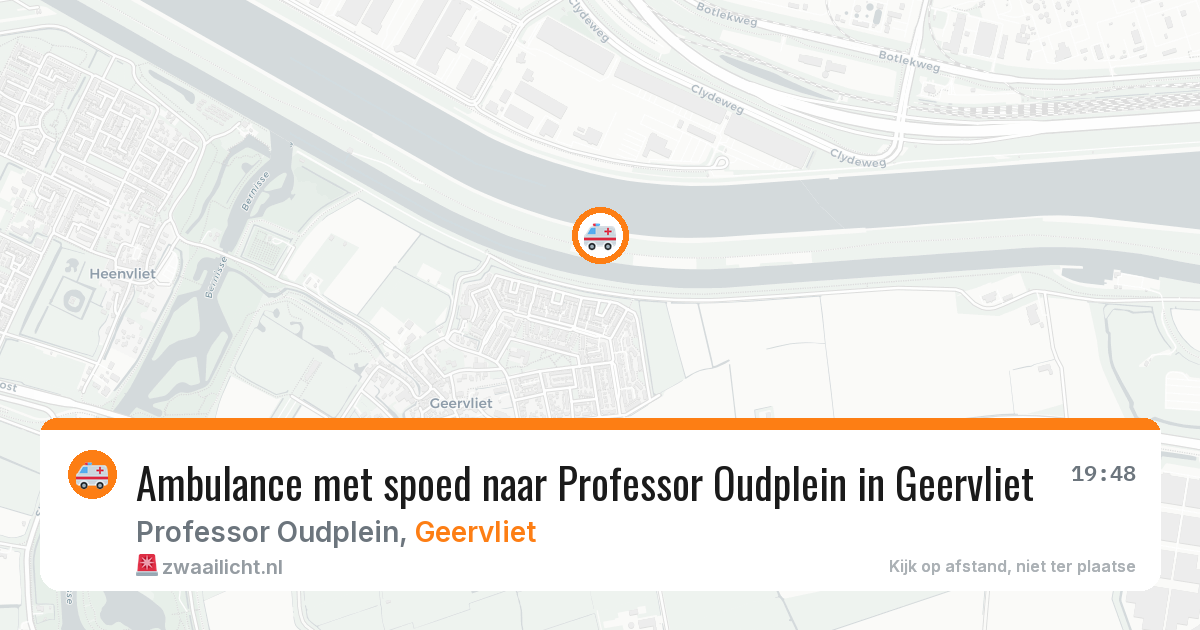 Ambulance met spoed naar Professor Oudplein in Geervliet — 8 jun 2026