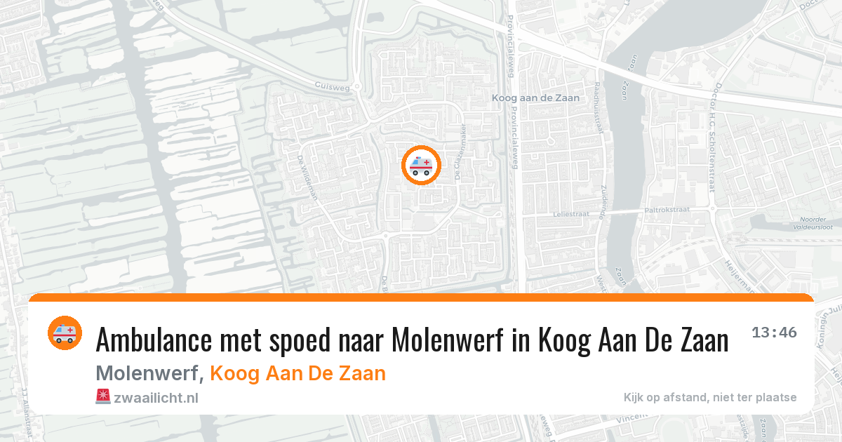 Ambulance met spoed naar Molenwerf in Koog Aan De Zaan — 31 mrt 2026