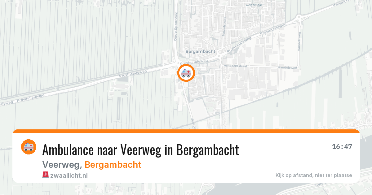 Ambulance naar Veerweg in Bergambacht — 7 jun 2026