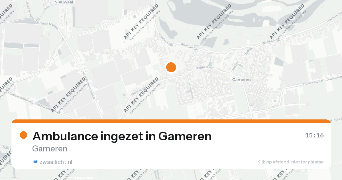 Ambulance ingezet in Gameren — 26 aug 2026
