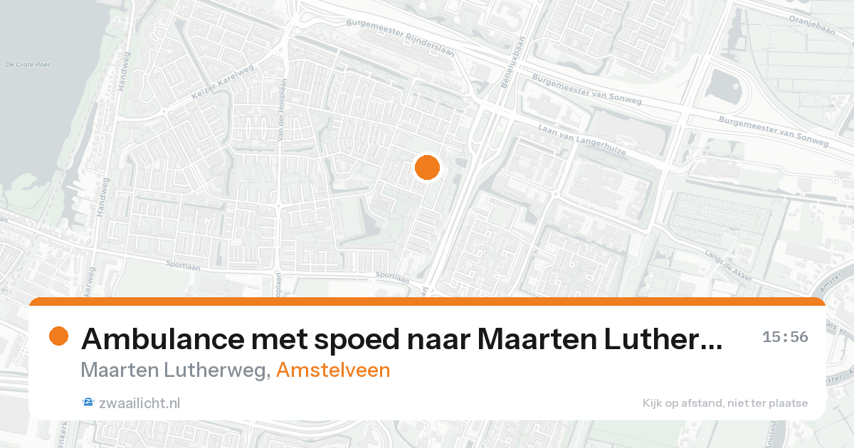 Ambulance met spoed naar Maarten Lutherweg in Amstelveen — 5 jun 2026