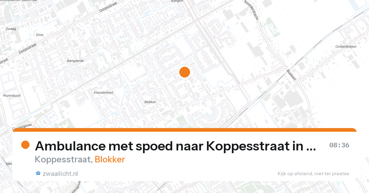 Ambulance met spoed naar Koppesstraat in Blokker — 6 mei 2026