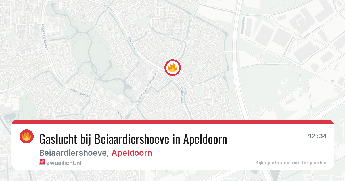Gaslucht bij Beiaardiershoeve in Apeldoorn — 5 jun 2026