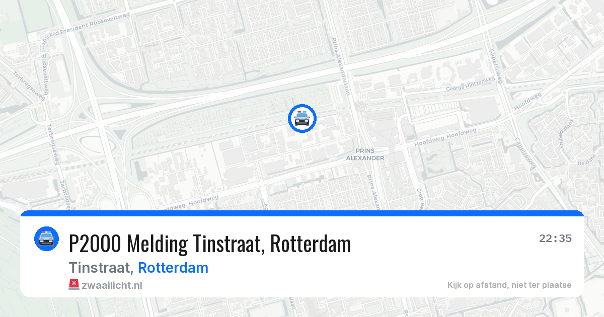 P2000 Melding Tinstraat, Rotterdam — 13 aug 2026