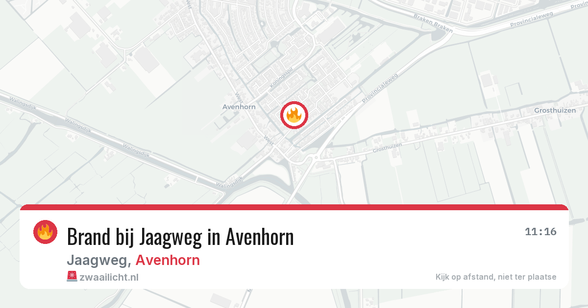 Brand bij Jaagweg in Avenhorn — 23 mei 2026