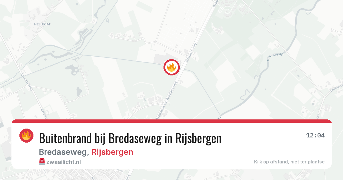 Buitenbrand bij Bredaseweg in Rijsbergen — 30 mei 2026