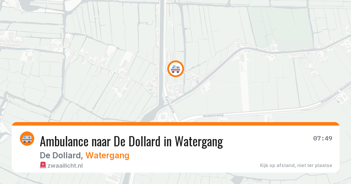 Ambulance naar De Dollard in Watergang — 8 mei 2026