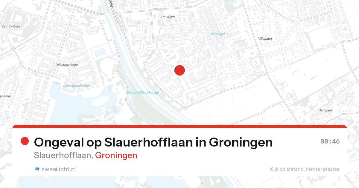 Ongeval op Slauerhofflaan in Groningen — 28 aug 2026