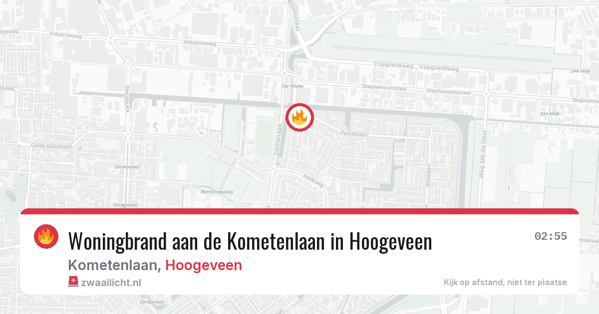 Woningbrand aan de Kometenlaan in Hoogeveen — 31 mei 2026