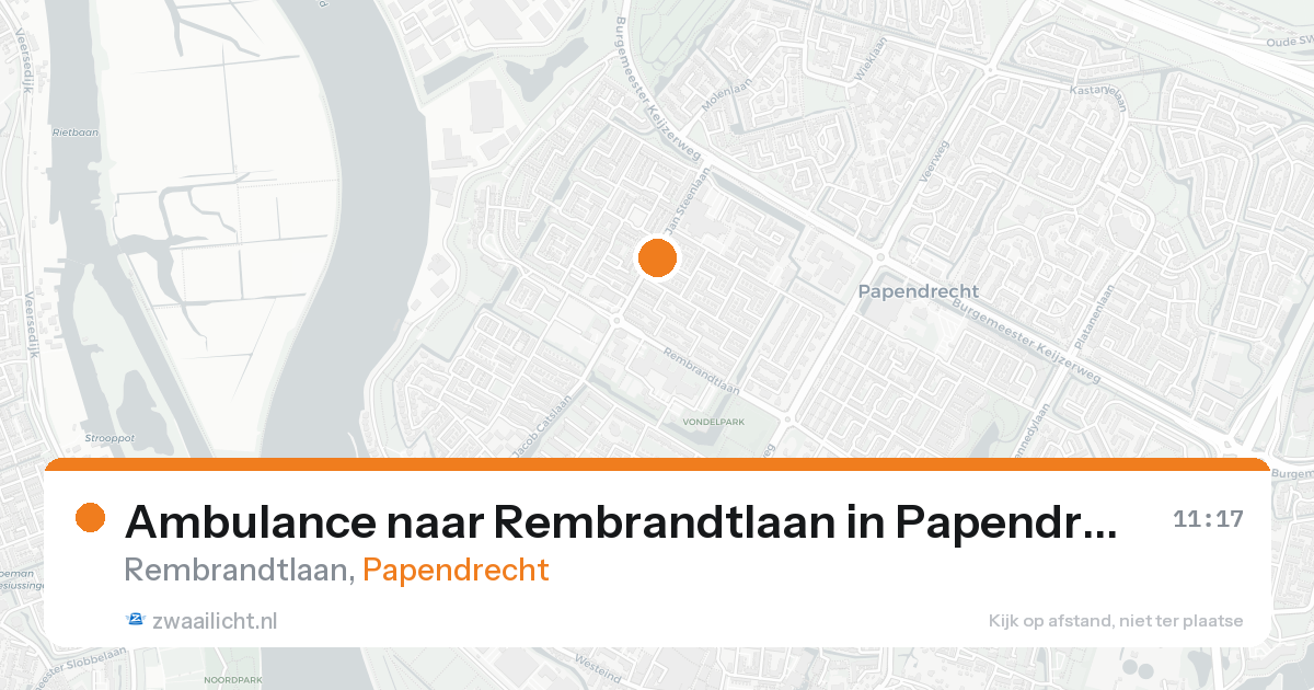 Ambulance naar Rembrandtlaan in Papendrecht — 19 aug 2026
